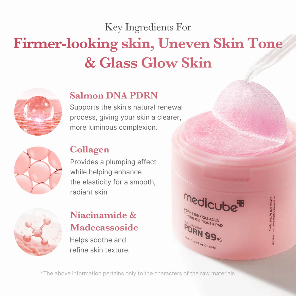 PDRN Pink Collagen Toning Gel Toner Pad (70 pads)